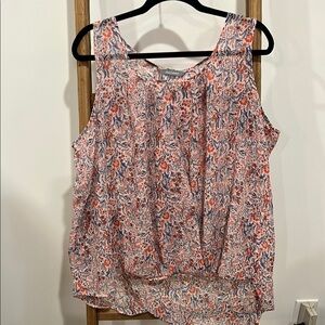 Daisy Fuentes Floral Translucent Tank Top